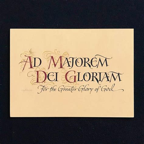 Ad Majorem Dei Gloriam! .